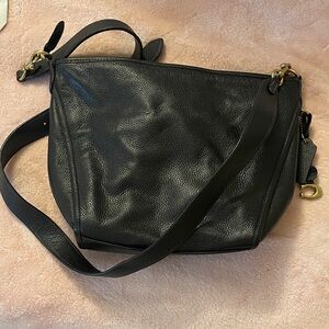 Coach Waverly Soho black leather bucket bag